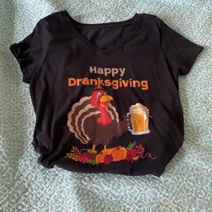 Women’s V-neck Thanksgiving tee shirt